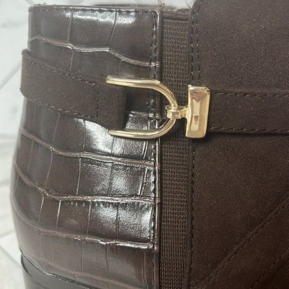 NWT Karen Scott Womens Brown Francess Suede/Leather Heel Shoe Size 5.5M - Picture 7 of 9